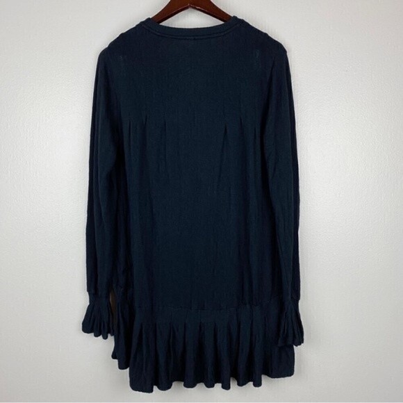 Free People Your Girl Ruffle Tunic Long Sleeve Mini Dress Black Size S - Picture 7 of 12